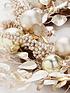  image of very-home-champagne-gold-pre-lit-christmas-wreath-60-cm