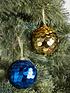  image of set-of-6nbspglam-sequin-christmas-tree-baubles-blue-and-gold