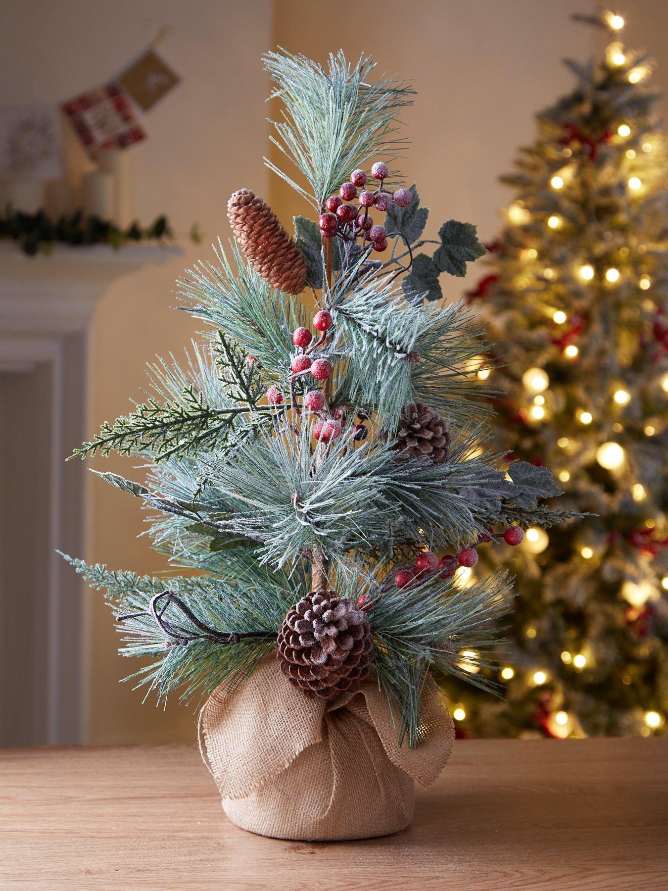 Product photograph of Ivy And Pinecone Table Top Christmas Tree from very.co.uk