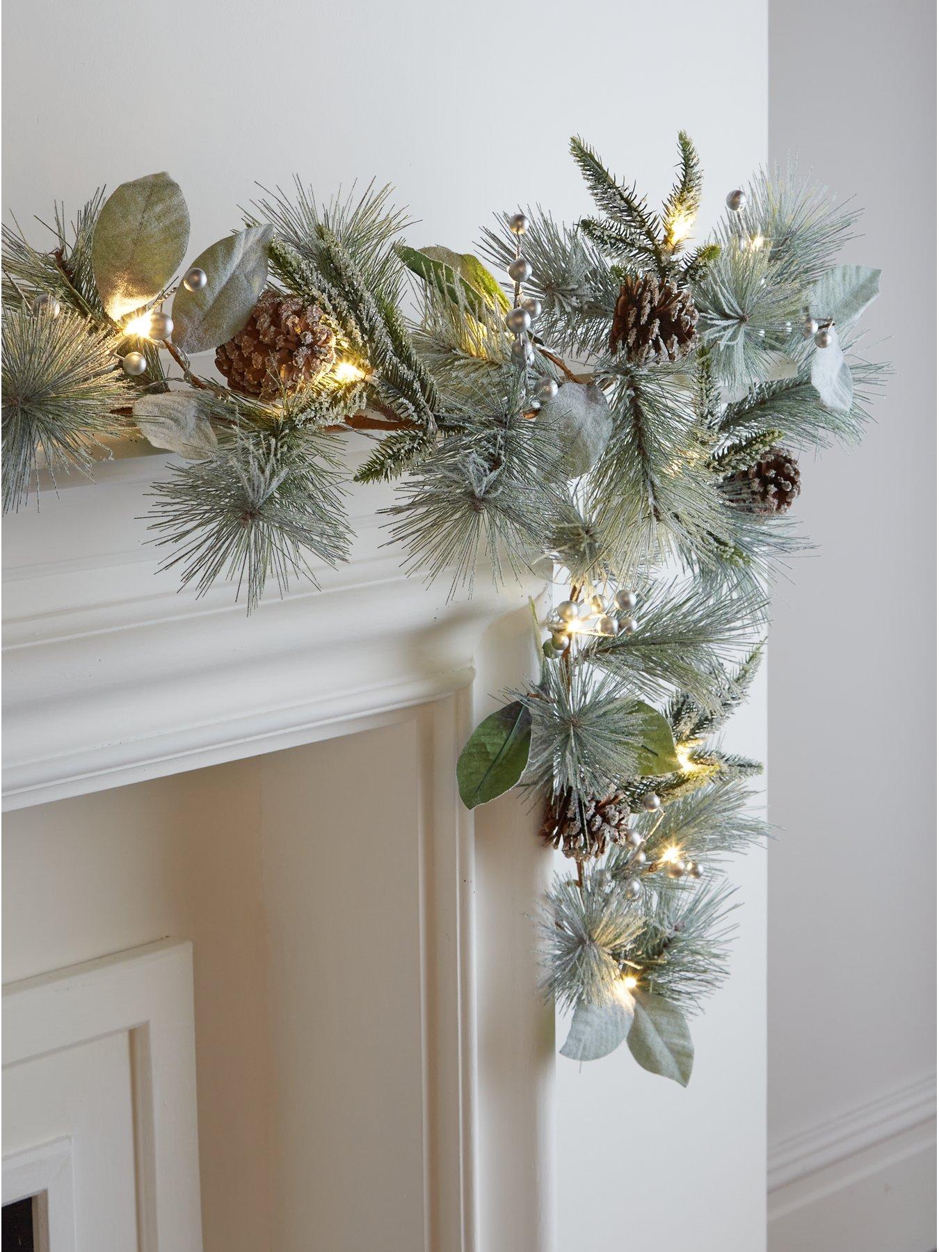 Product photograph of Very Home Pre-lit Cone Garland from very.co.uk