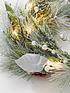  image of very-home-pinecones-pre-lit-christmas-wreath-45-cm