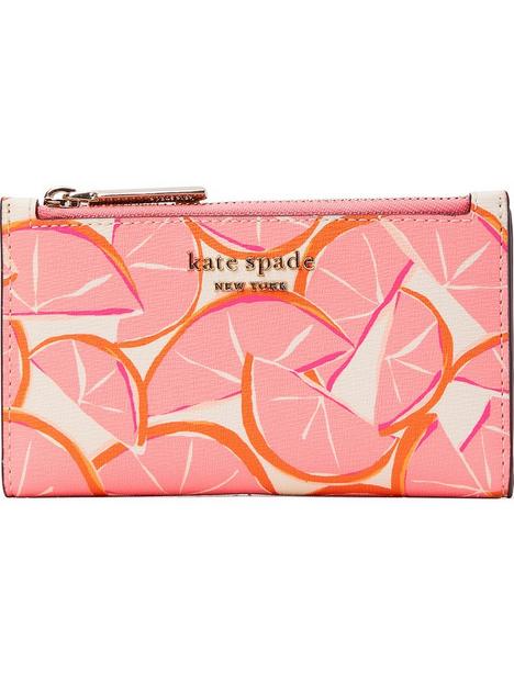 kate-spade-spencer-grapefruit-printnbspsmall-slim-bifold-wallet-pink