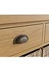  image of k-interiors-shelton-ready-assembled-solid-wood-2-drawer-4-basket-sideboard