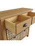  image of k-interiors-shelton-ready-assembled-solid-wood-2-drawer-4-basket-sideboard