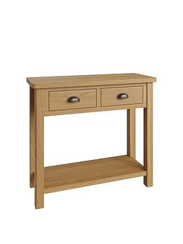 Product photograph of K-interiors Shelton Part Assembled Solid Wood Console Table from very.co.uk