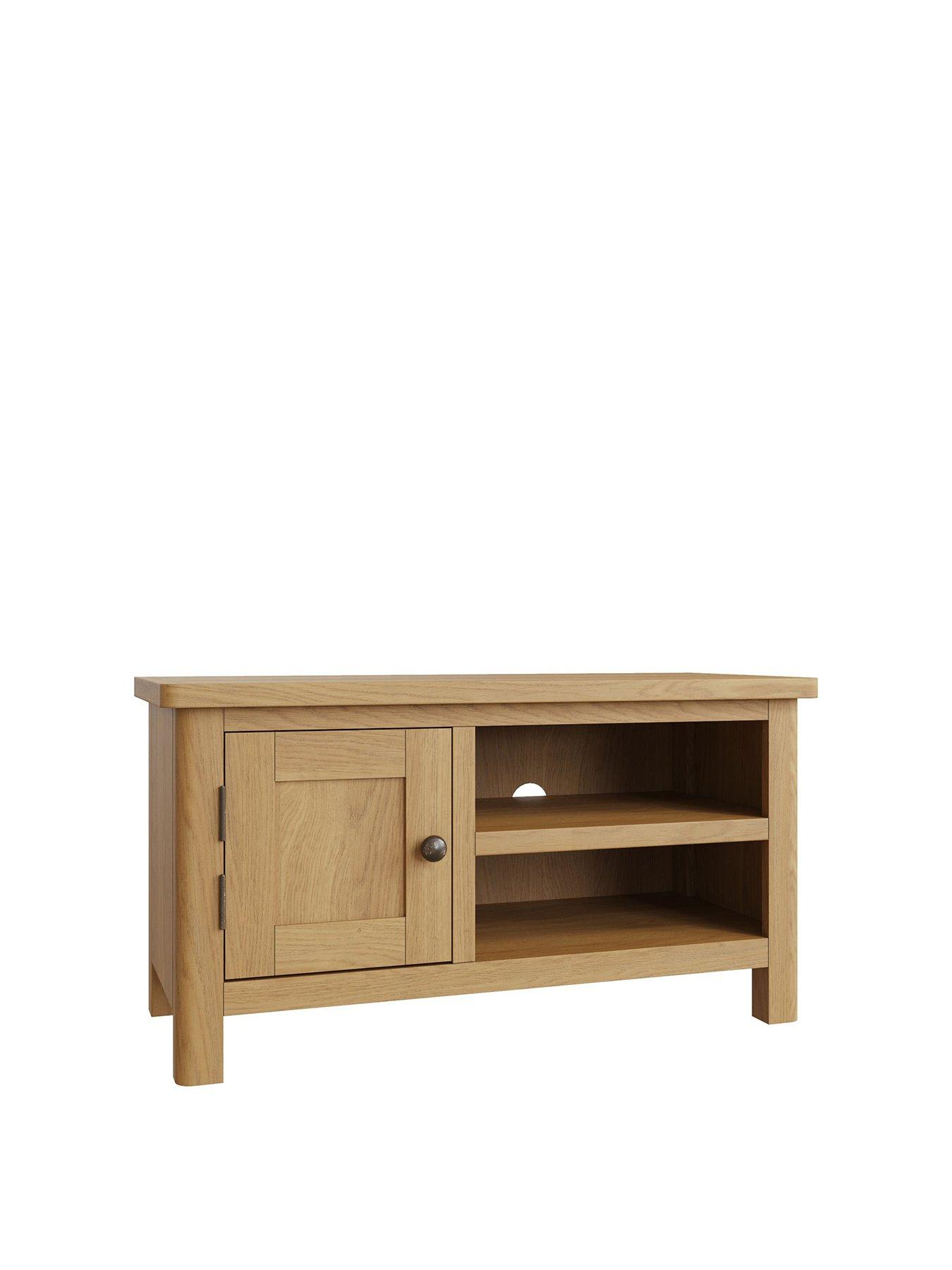Product photograph of K-interiors Shelton Ready Assembled Solid Wood Tv Unit - Fits Up To 42 Inch Tv from very.co.uk