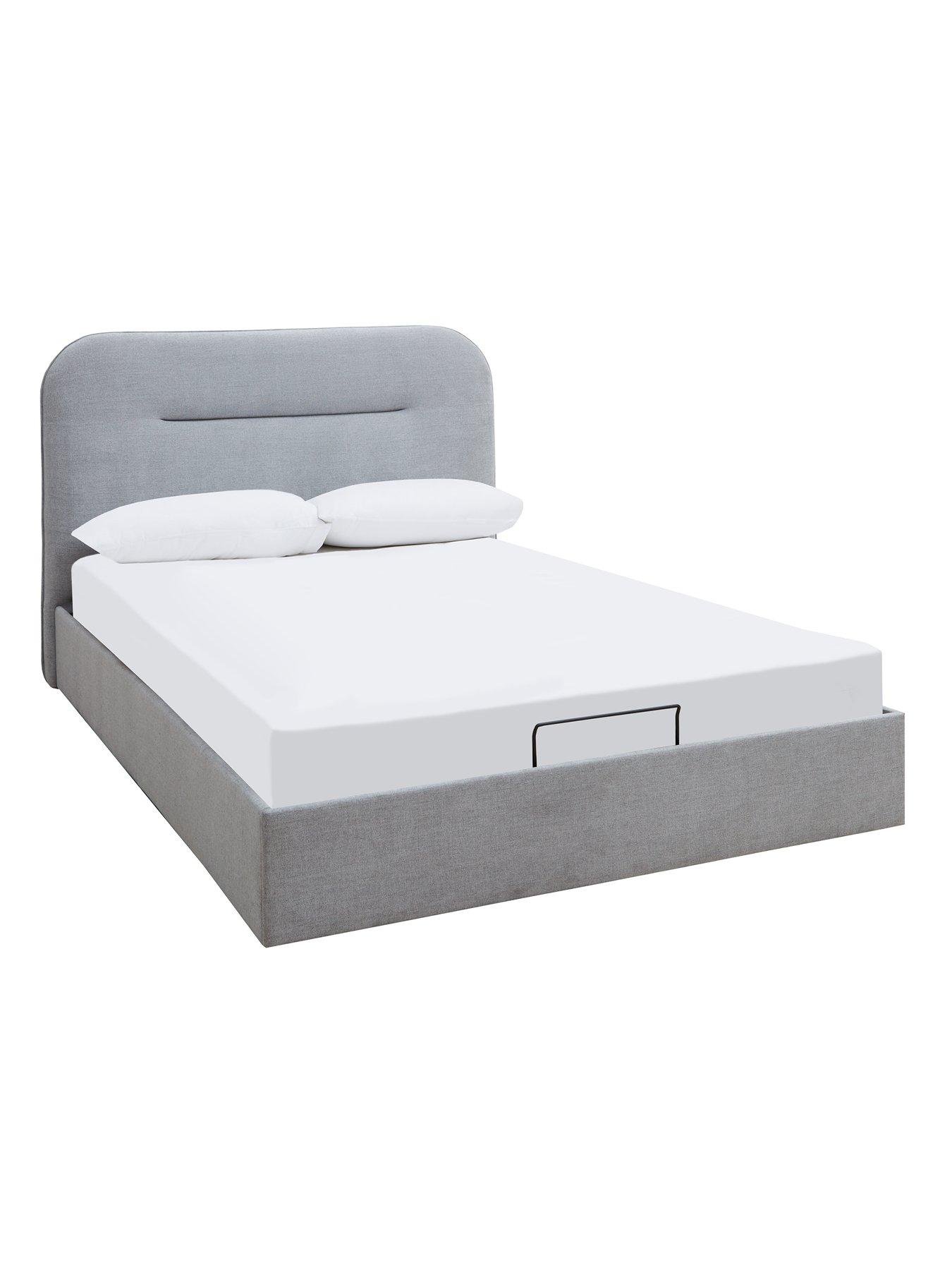 Image 2 of 6 of Very Home Mellow End Lift Up Storage Ottoman Bed with Mattress Options (Buy &amp; SAVE!) - Grey