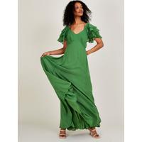 Monsoon Gracie Sustainable Maxi Dress - Green | very.co.uk