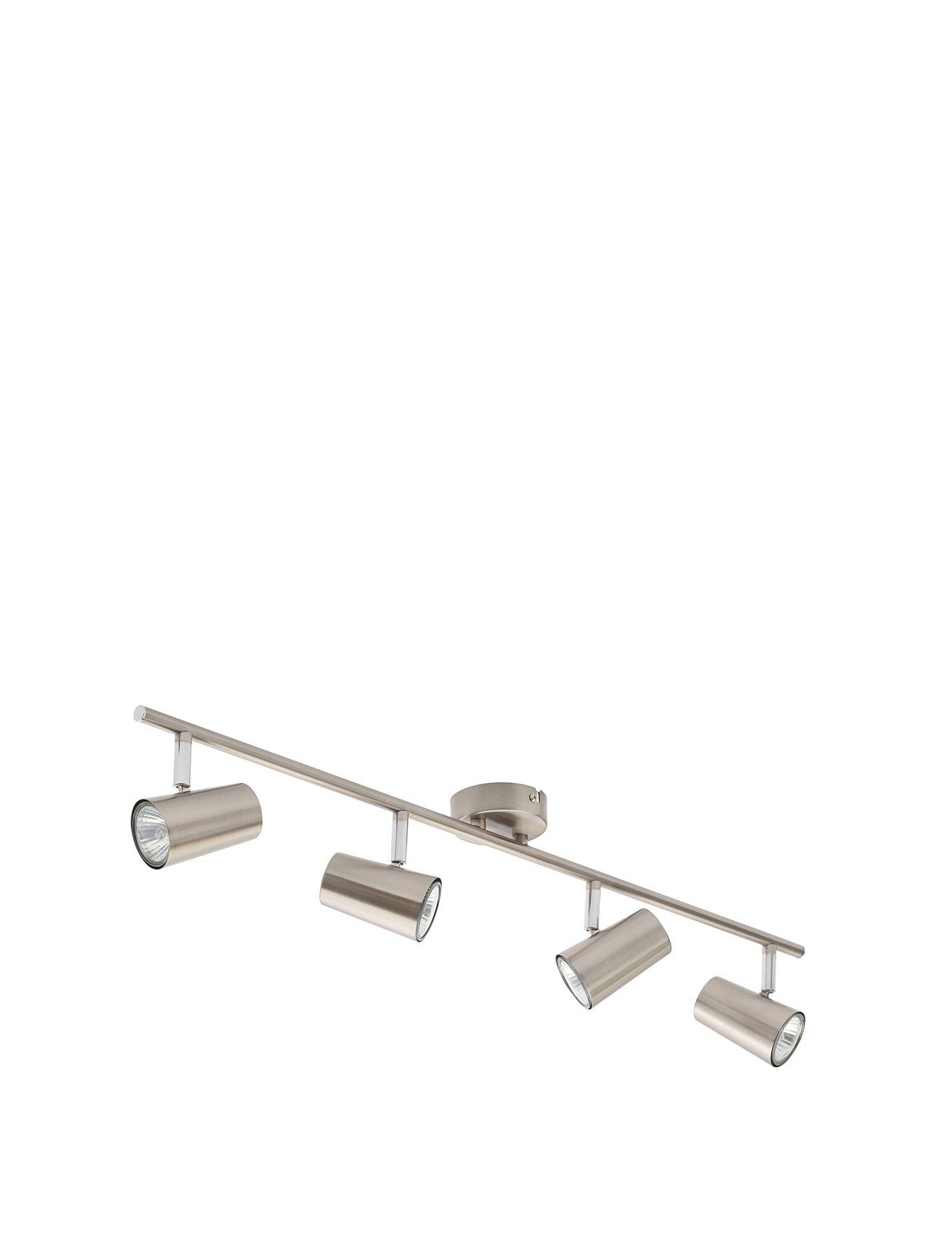 Product photograph of Spa Harlo 4 Light Bar Fitting - Satin Nickel from very.co.uk