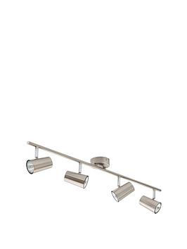 Product photograph of Harlo 4 Light Bar Fitting - Satin Nickel from very.co.uk
