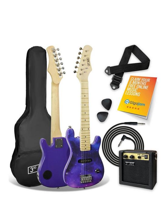 front image of 3rd-avenue-3rd-avenue-junior-electric-guitar-pack-purpleburst