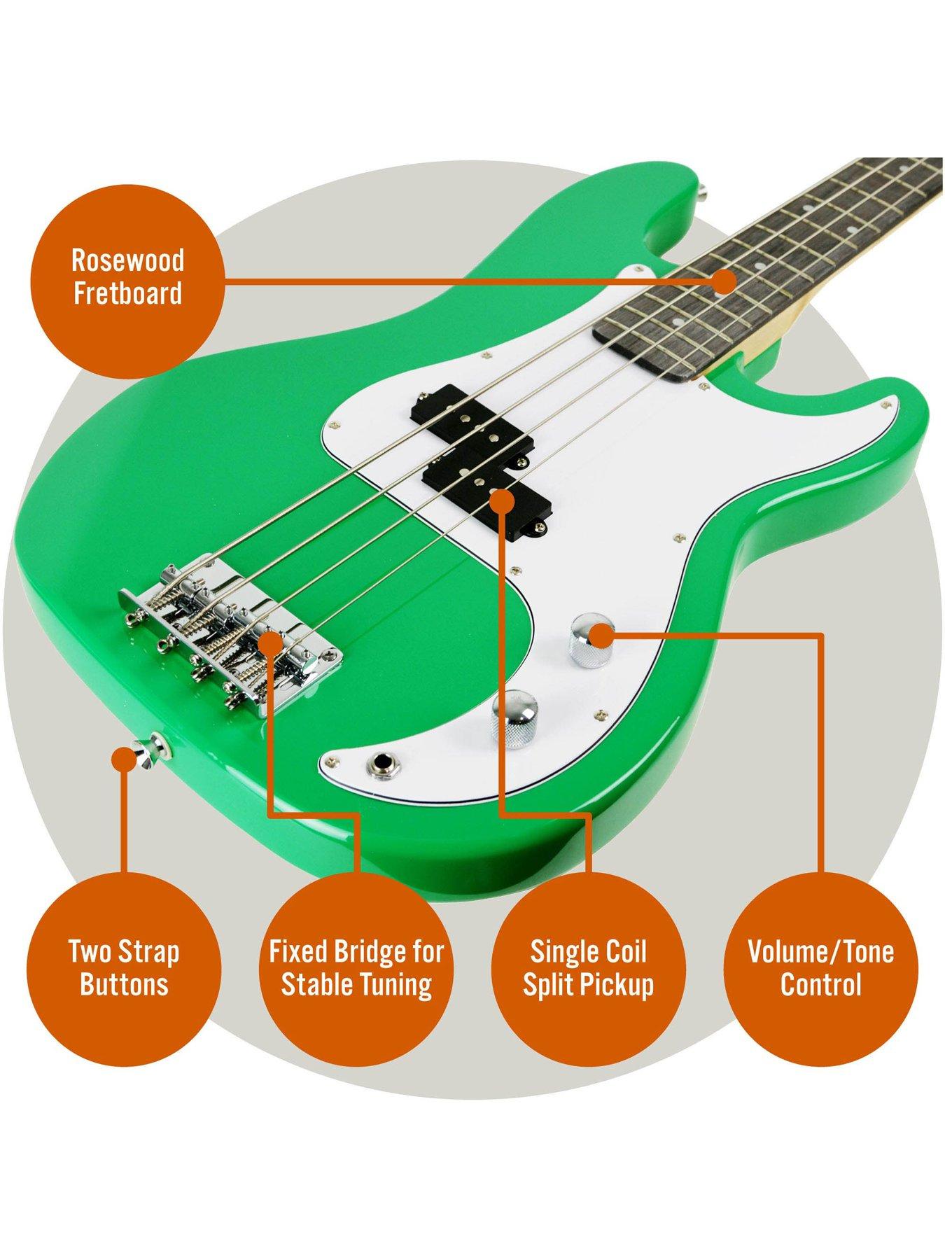 Full Size Bass Guitar Ultimate Kit with 15W Amp - 6 Months FREE Lessons ...