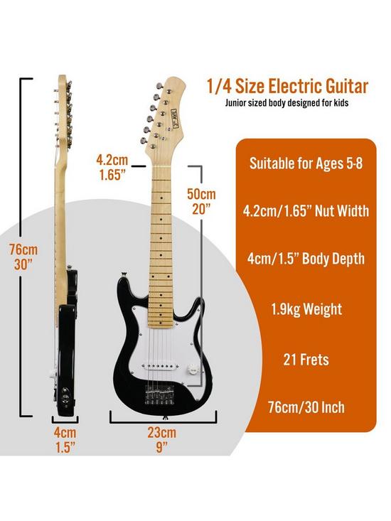 stillFront image of 3rd-avenue-3rd-avenue-junior-electric-guitar-pack-black-and-white