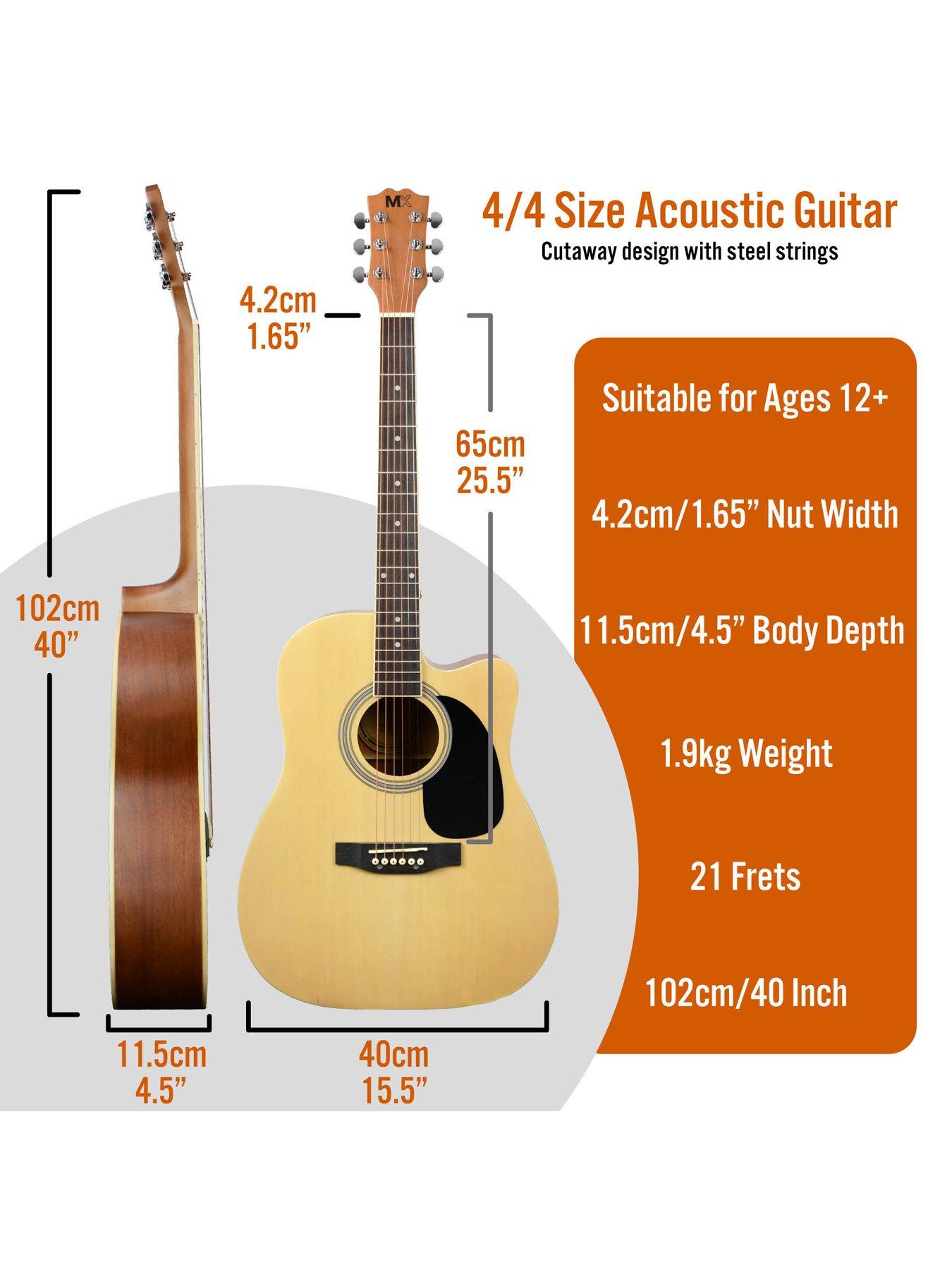 MX by 3rd Avenue Performance Series Acoustic Guitar Full Size Guitar ...