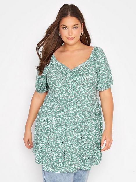 yours-sweetheart-tunic-sage-green-white-floral