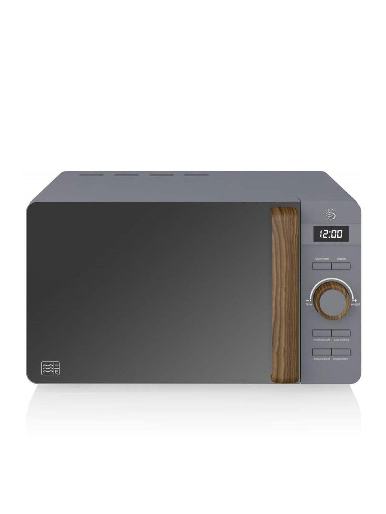 Product photograph of Swan 20l Nordic 800w Microwave- Grey from very.co.uk