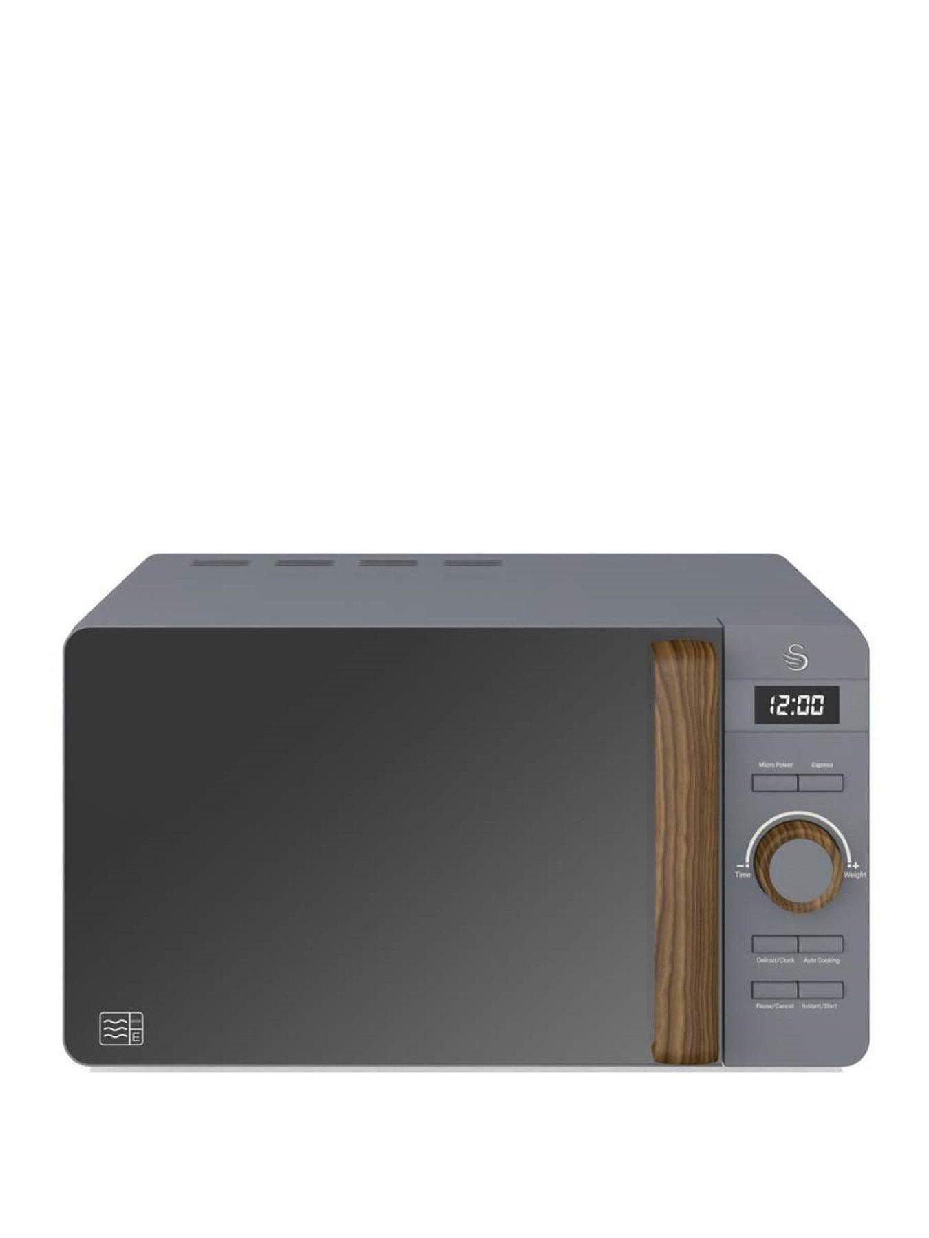 Product photograph of Swan 20l Nordic 800w Microwave- Grey from very.co.uk