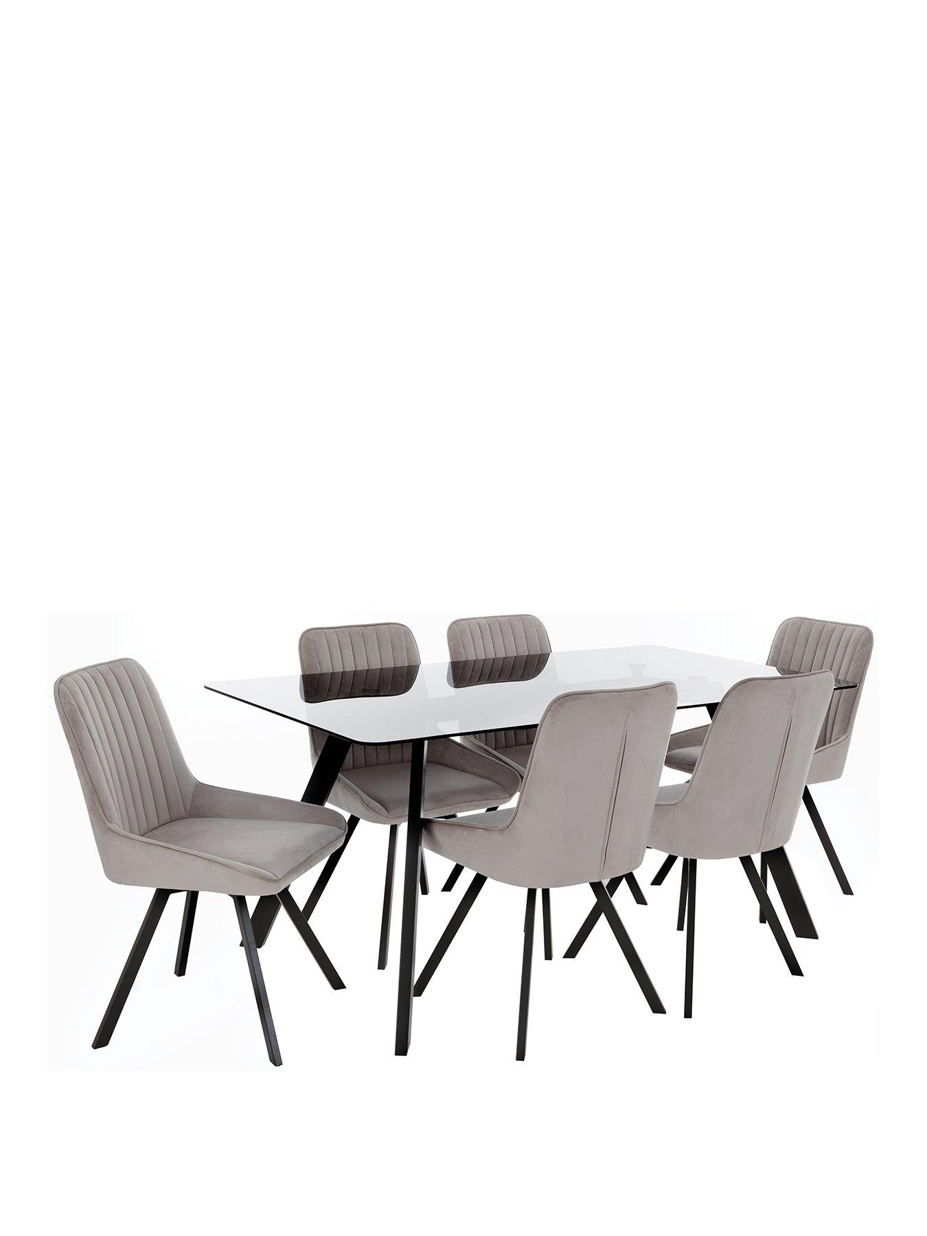 Dining room table online and 6 chairs sale