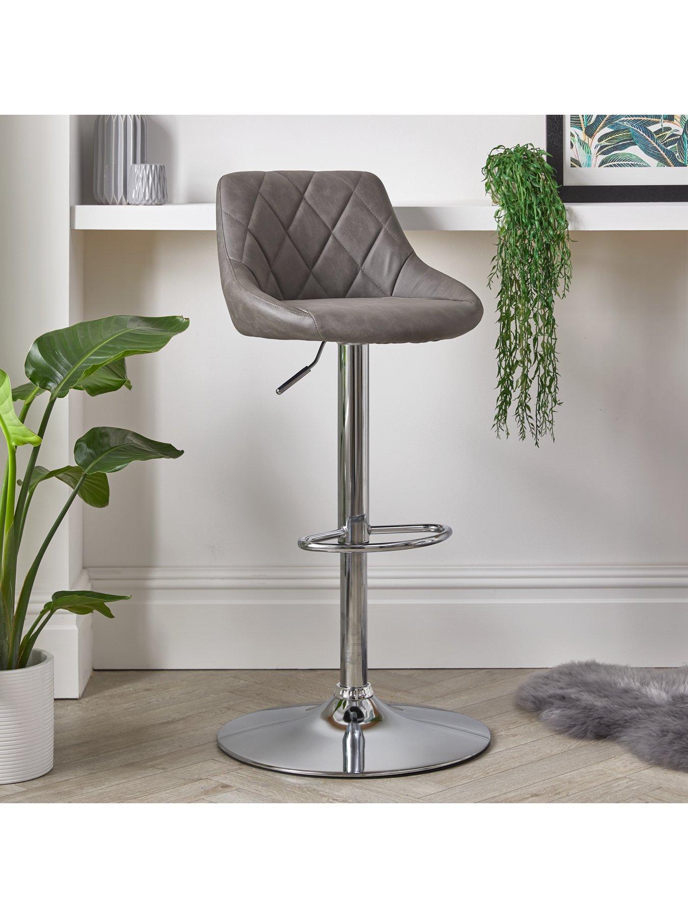 Faux Leather Diamond Bar Stool Lumos Gas Lift Kitchen Stools With