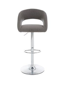 New Texas Open Back Faux Leather Bar Stool - Grey