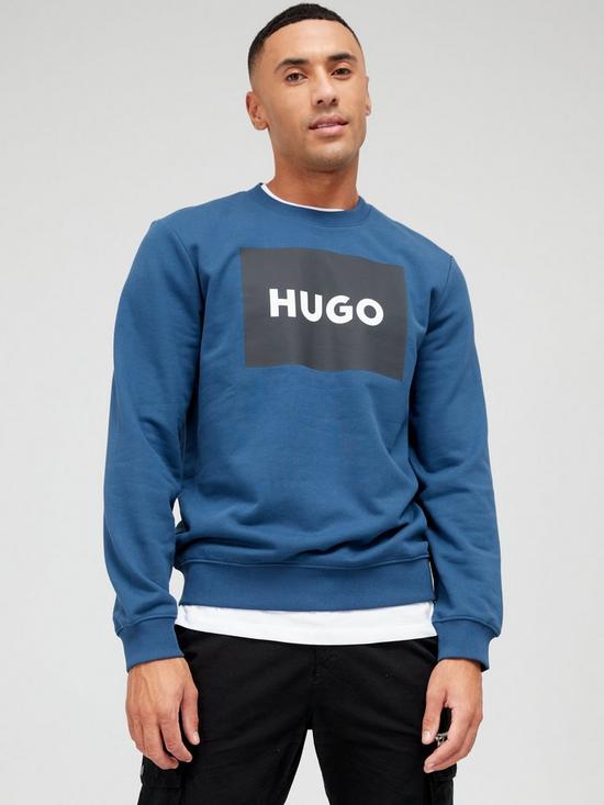 HUGO Duragol Logo Sweatshirt - Dark Blue | very.co.uk