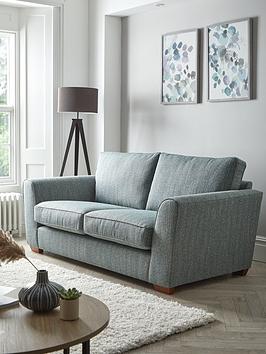 Product photograph of Very Home Jackson 3 Seater Tweed Sofa - 3 Seater Sofa from very.co.uk