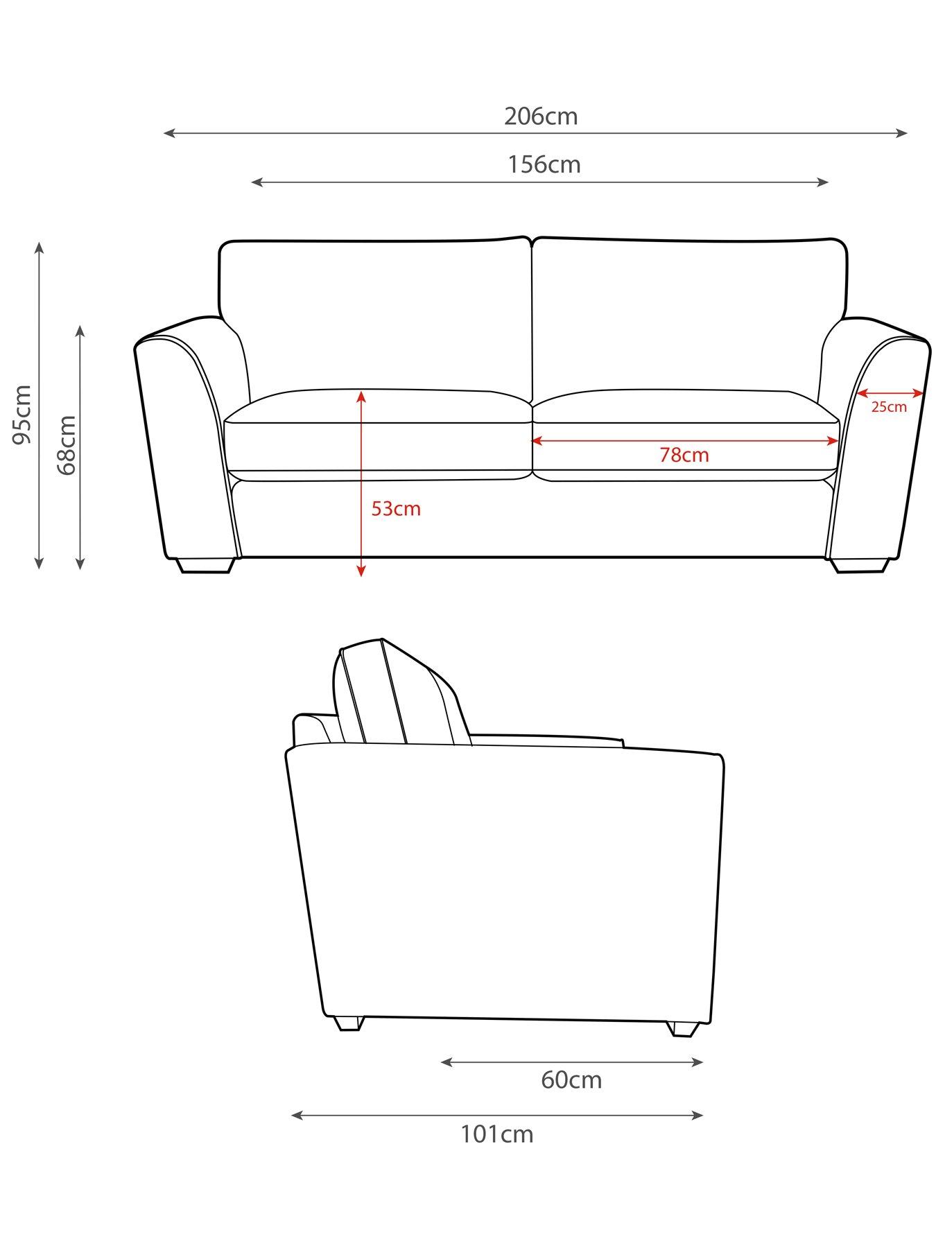 Image 4 of 4 of Very Home Jackson Fabric&nbsp;3 Seater&nbsp;Sofa&nbsp;- Made to order in the UK