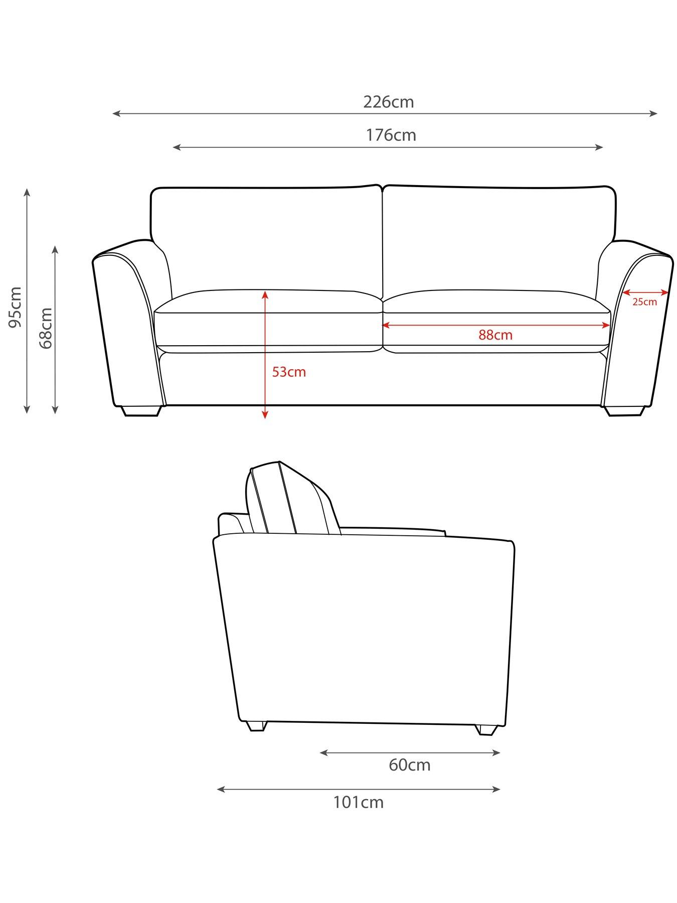 Image 4 of 4 of Very Home Jackson Fabric 4 Seater Sofa&nbsp;- Made to order in the UK