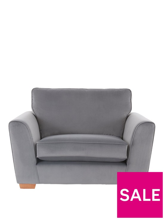 stillFront image of very-home-jackson-velvet-snuggle-chair
