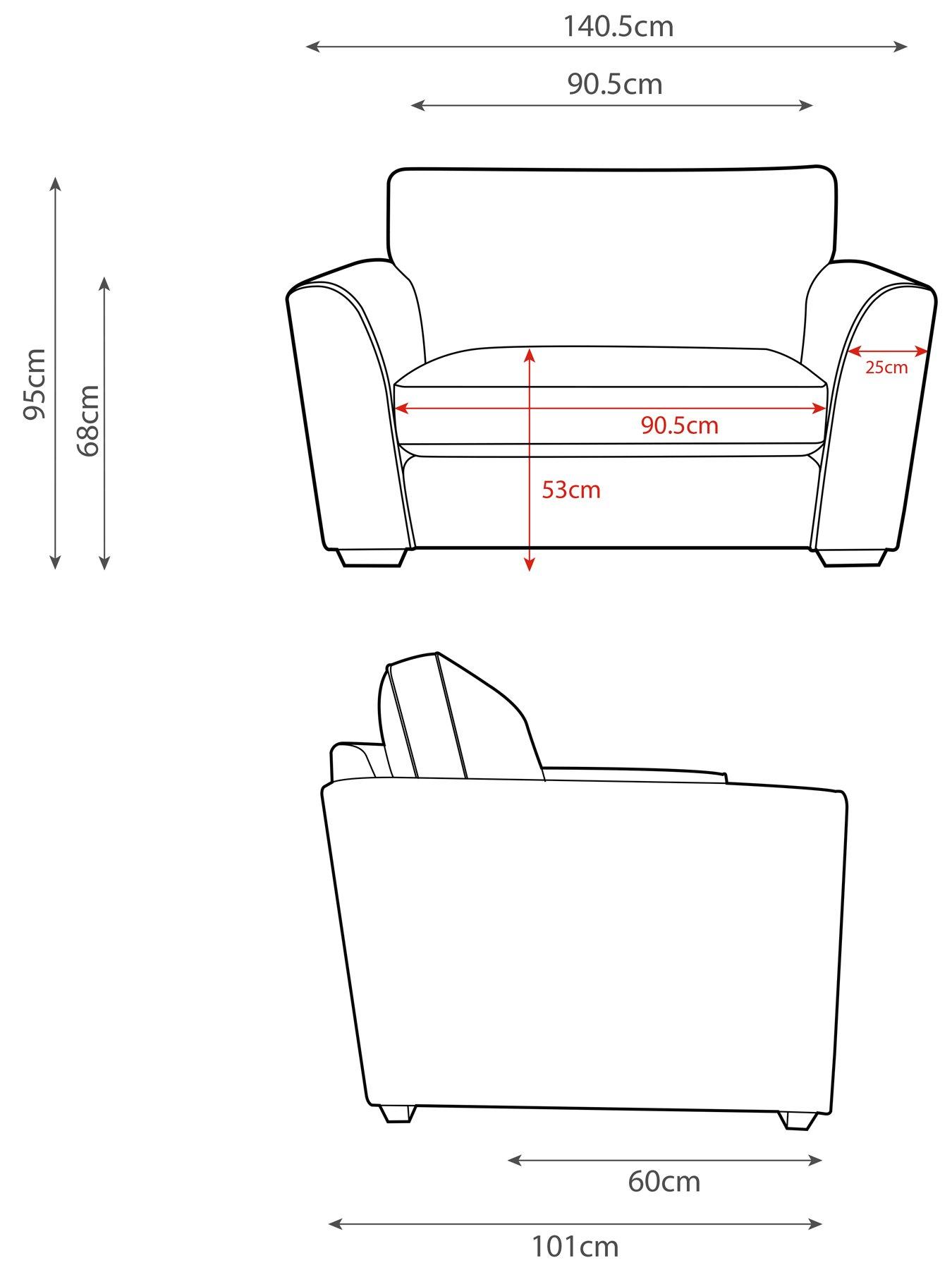 Image 5 of 5 of Very Home Jackson Fabric Snuggle Chair
