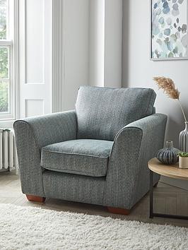 Product photograph of Very Home Jackson Tweed Armchair from very.co.uk