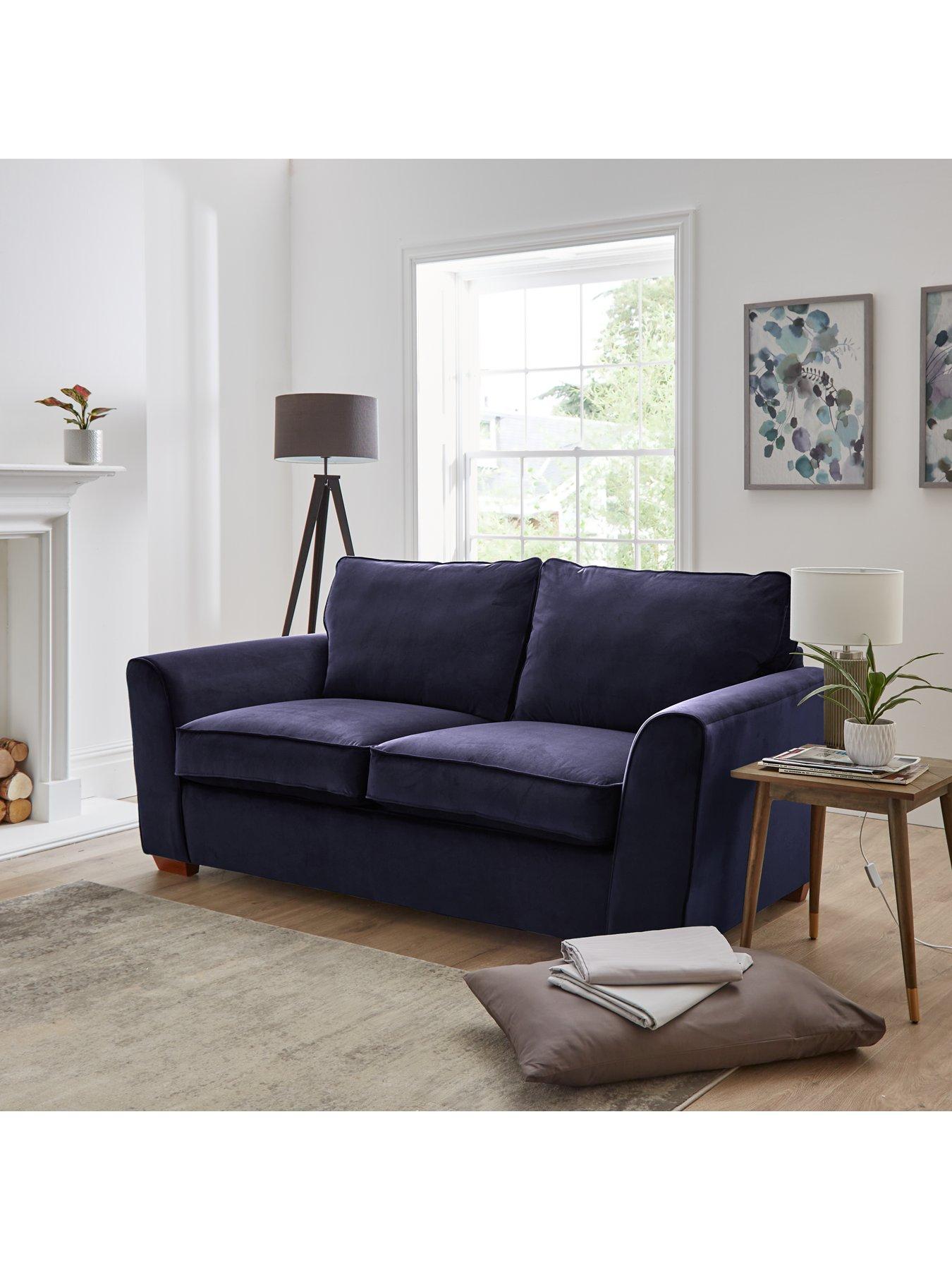 undefined Jackson 3 Seater Velvet Sofa Bed