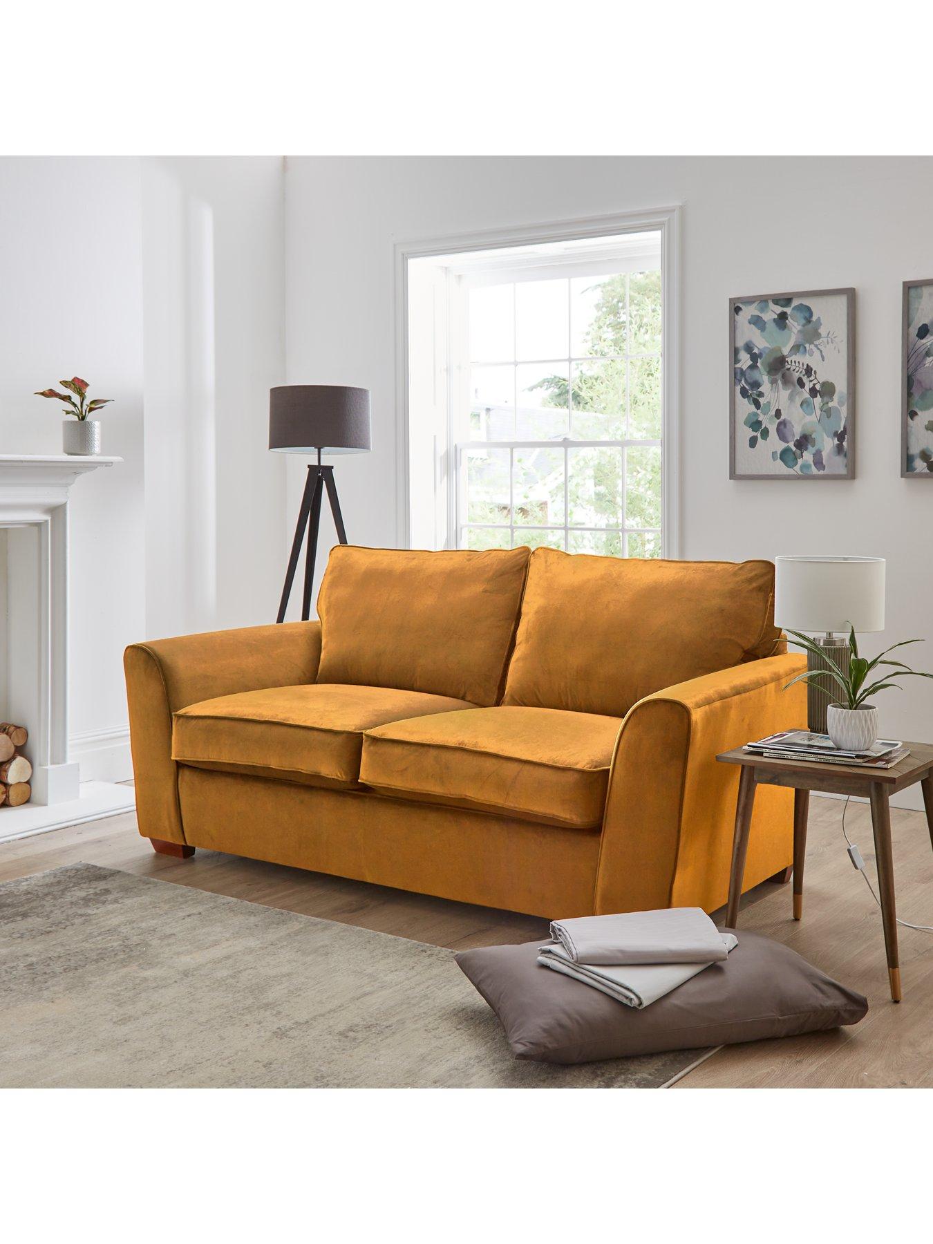 undefined Jackson 3 Seater Velvet Sofa Bed