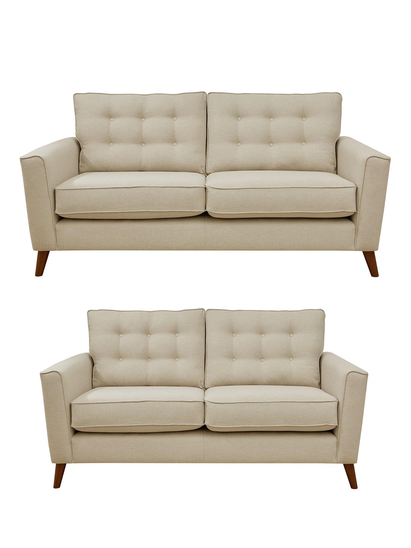 Product photograph of Very Home Magnus 3 Seater 2 Seater Fabric Sofa Set Buy And Save from very.co.uk