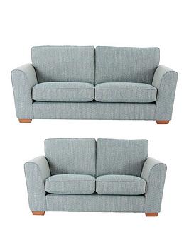 Product photograph of Very Home Jackson 3 Seater 2 Seater Tweed Sofa Set Buy And Save from very.co.uk