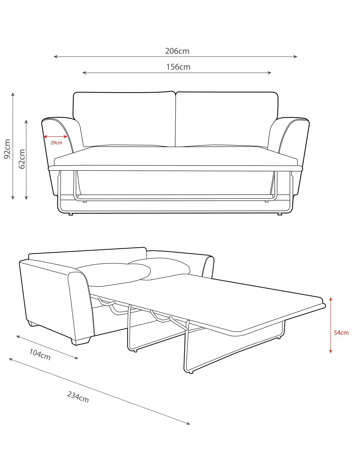 Image 5 of 5 of Very Home Jackson 3 Seater Fabric Sofa Bed