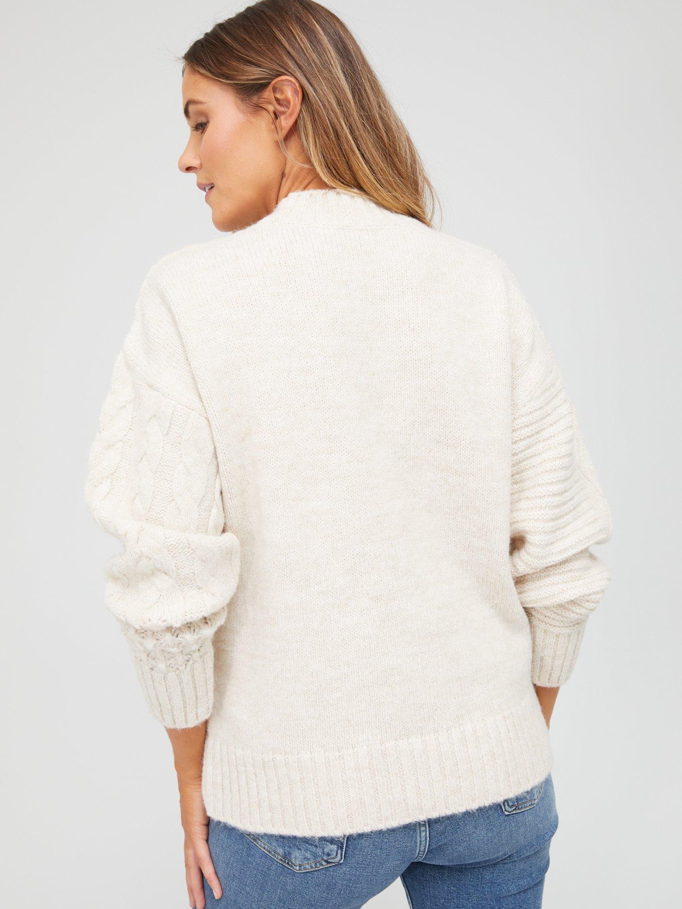 white fringe jumper