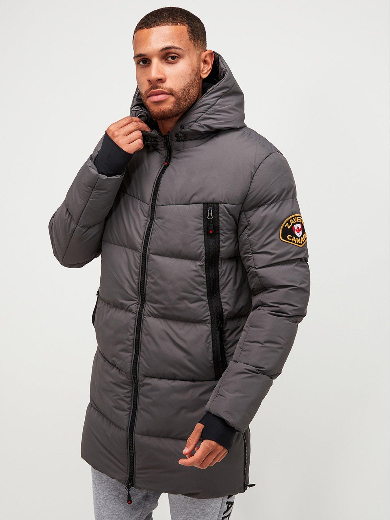 Zavetti Canada Talvino 2.0 Longline Padded Coat - Asphalt | very.co.uk