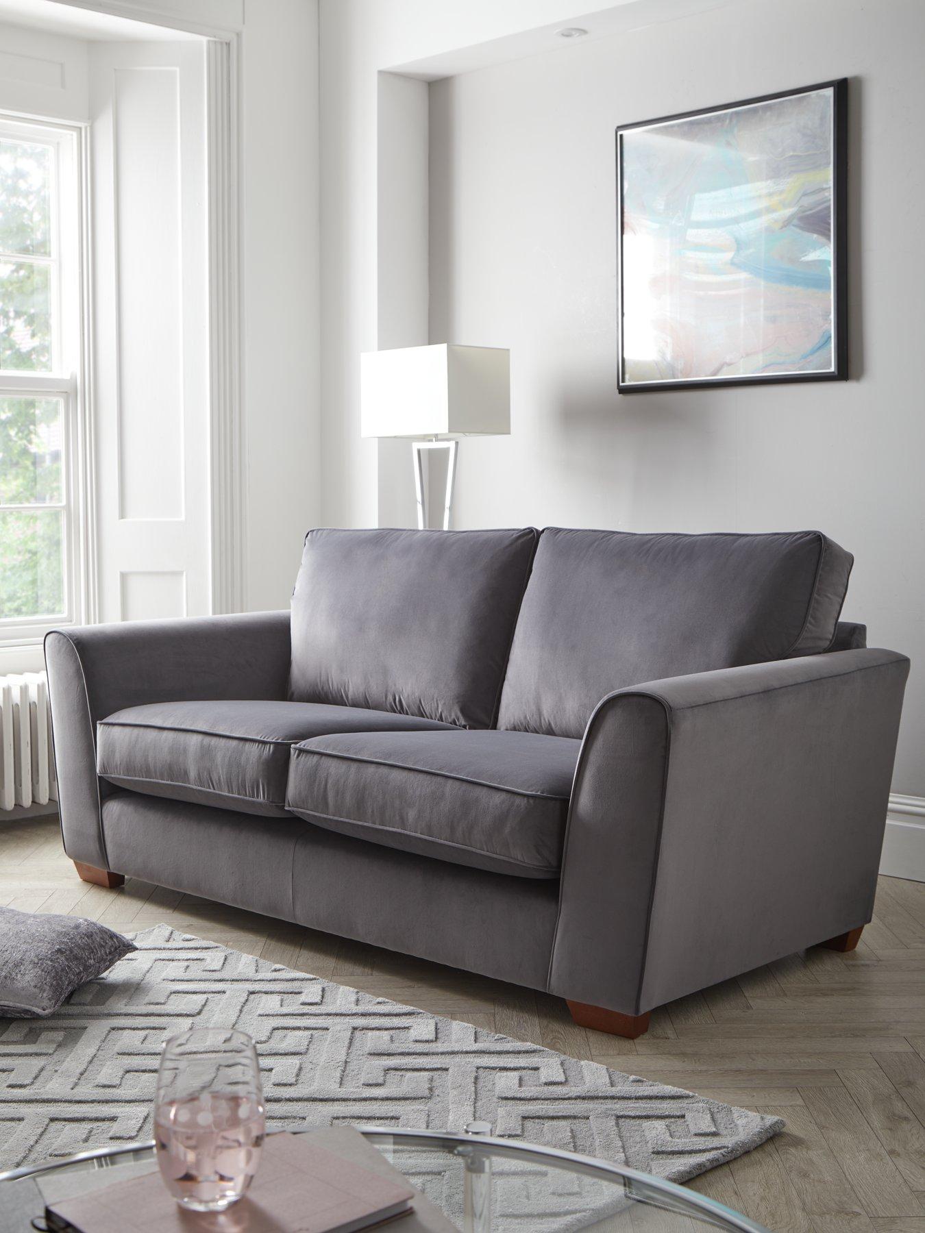 Image 2 of 3 of Very Home Jackson 3 Seater + 2 Seater Velvet Sofa Set (Buy and SAVE!)