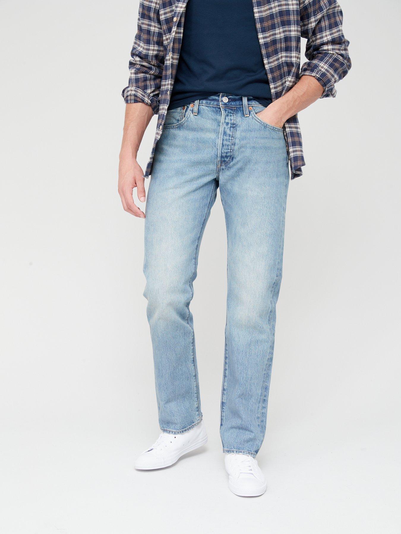 Levi's 501 Original Straight Fit Jeans - Light Wash Blue 