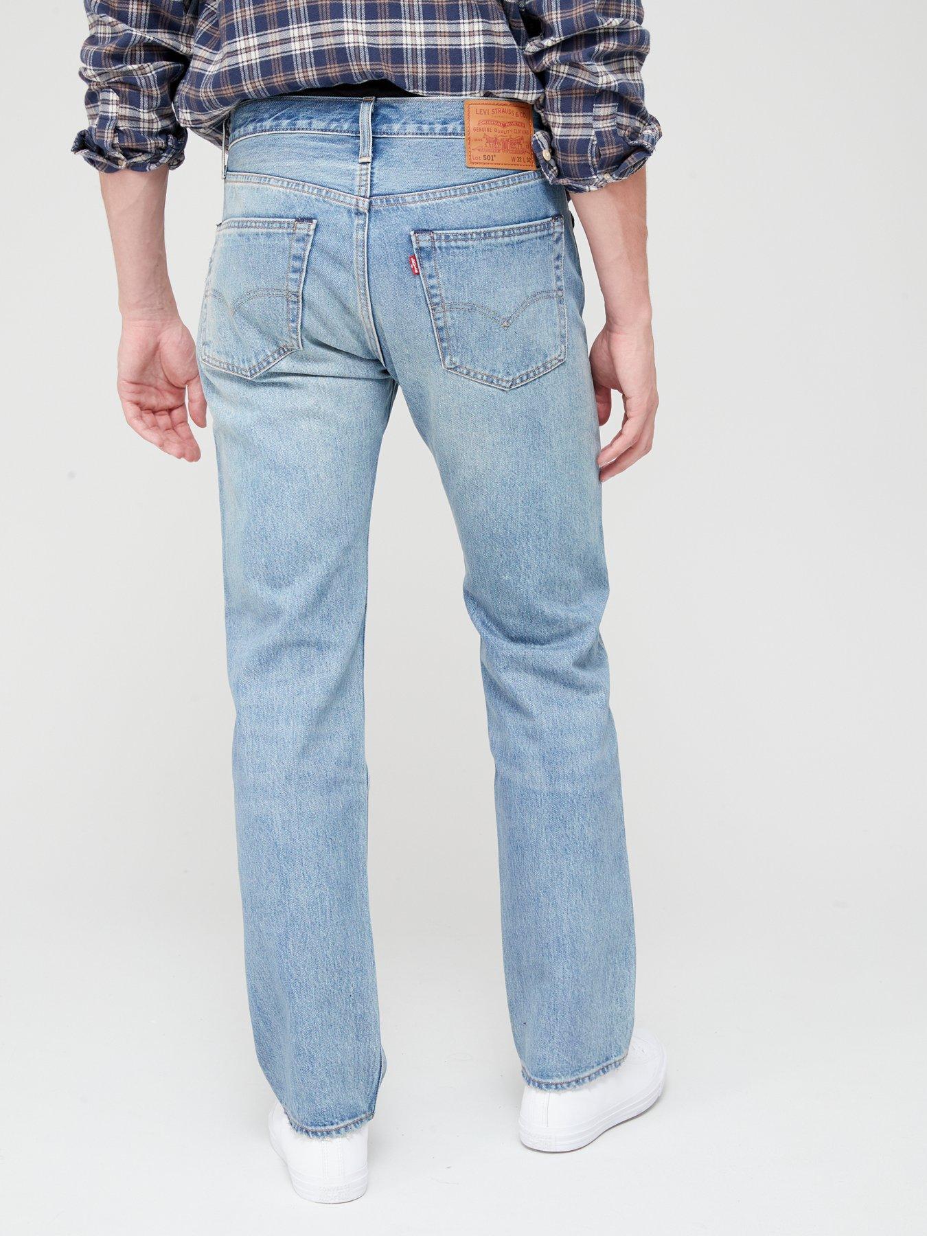 Levi's 501 Original Straight Fit Jeans - Light Wash Blue