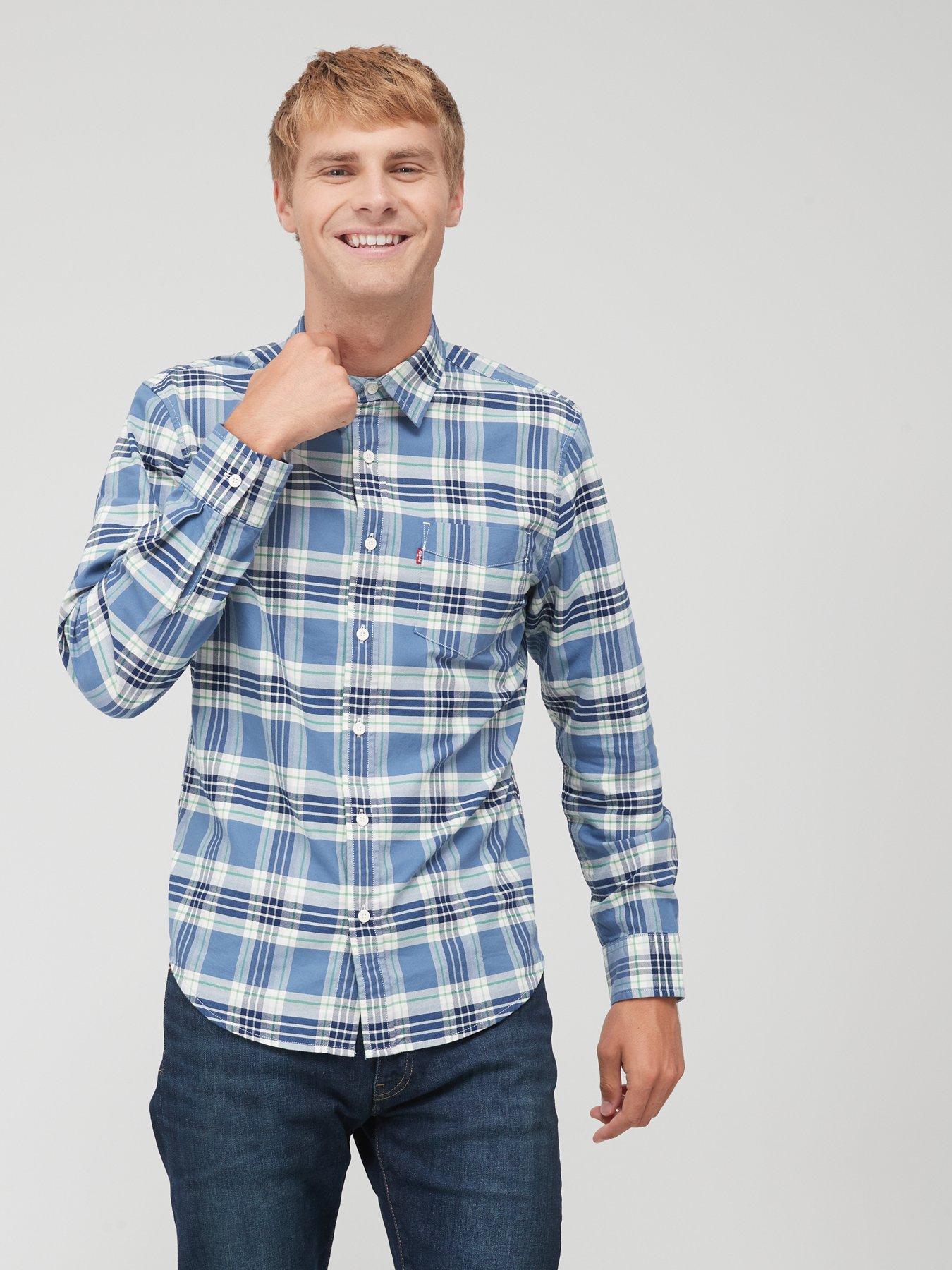 Levi's Check Long Sleeve Shirt - Blue/Grey 