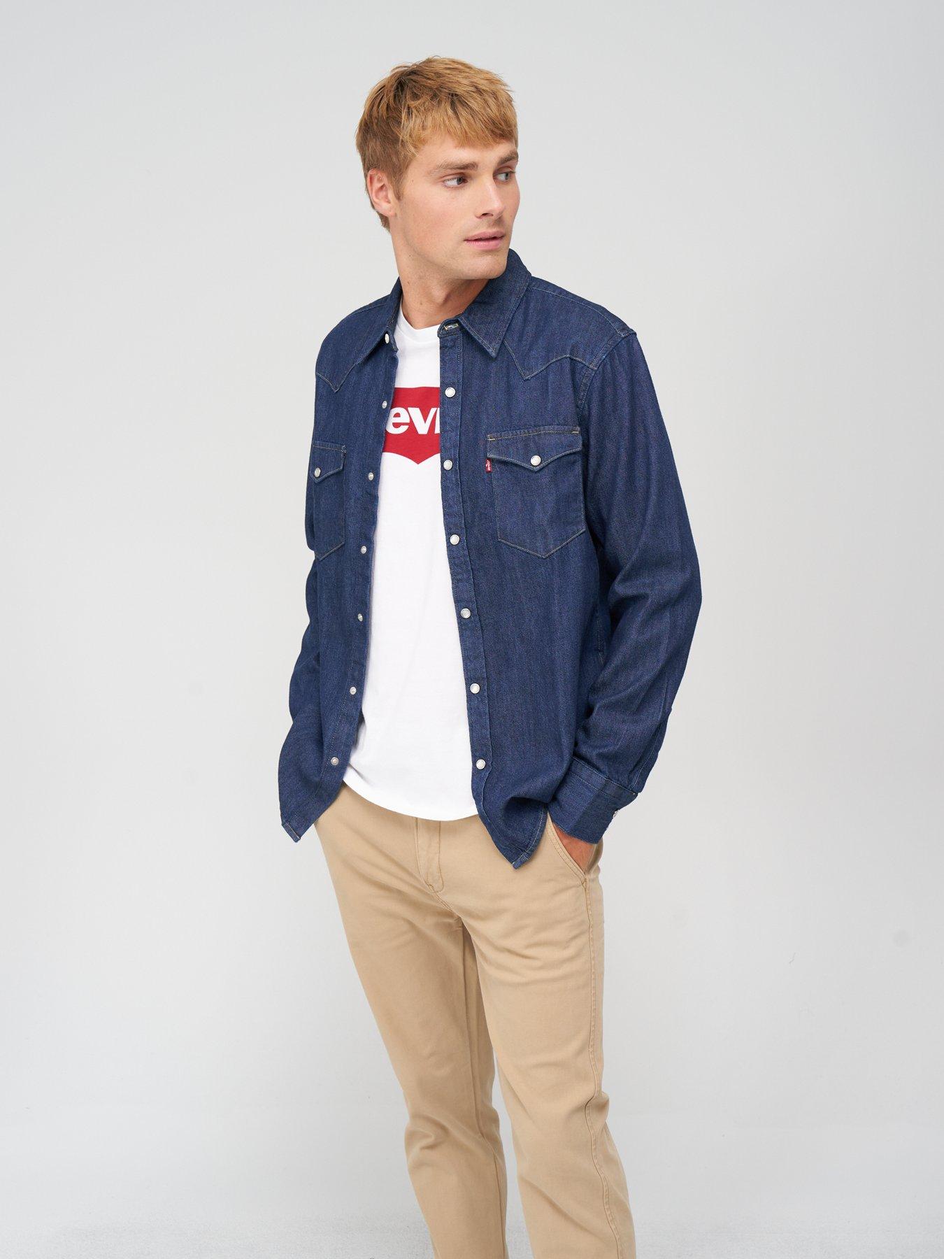 Levi's men's barstow western denim clearance shirt