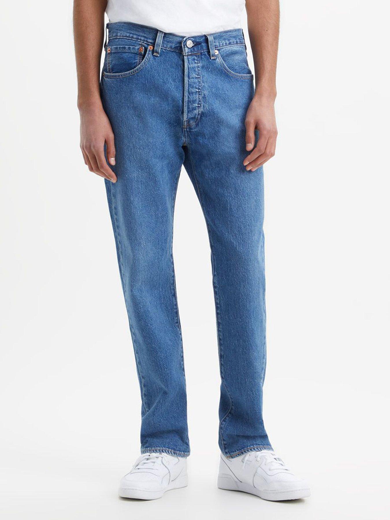 Levi s Levis 501 Original Straight Fit Jeans Basil Barton Springs Blue Very