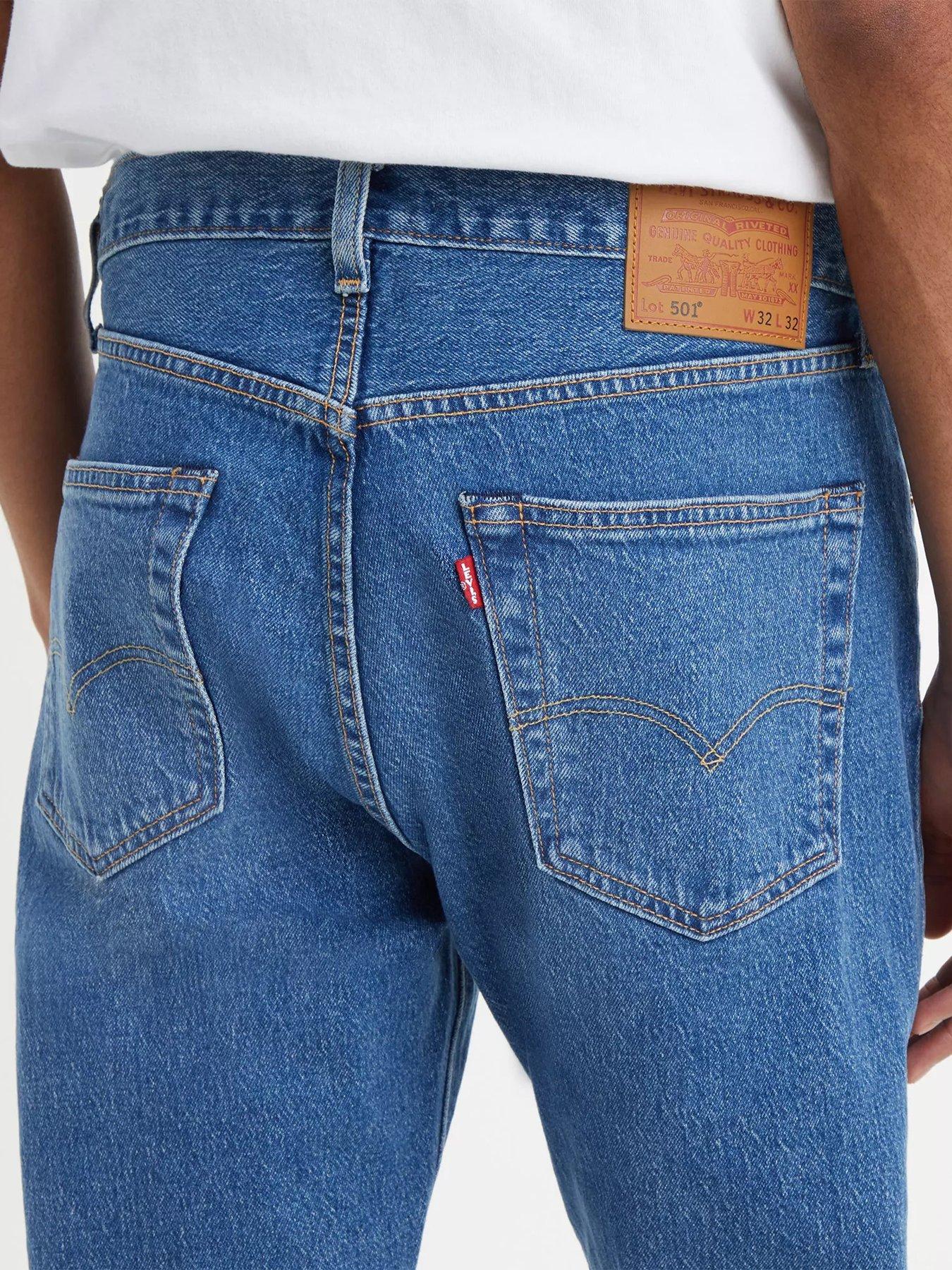 Levi's 501® Original Straight Fit Jeans - Basil Barton Springs - Blue ...