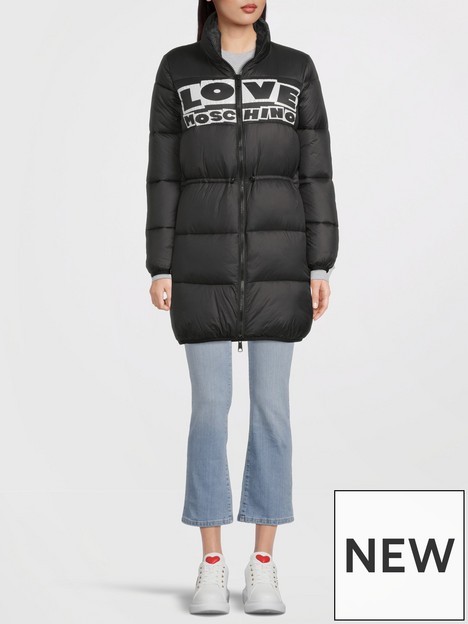 love-moschino-logo-fitted-padded-jacket