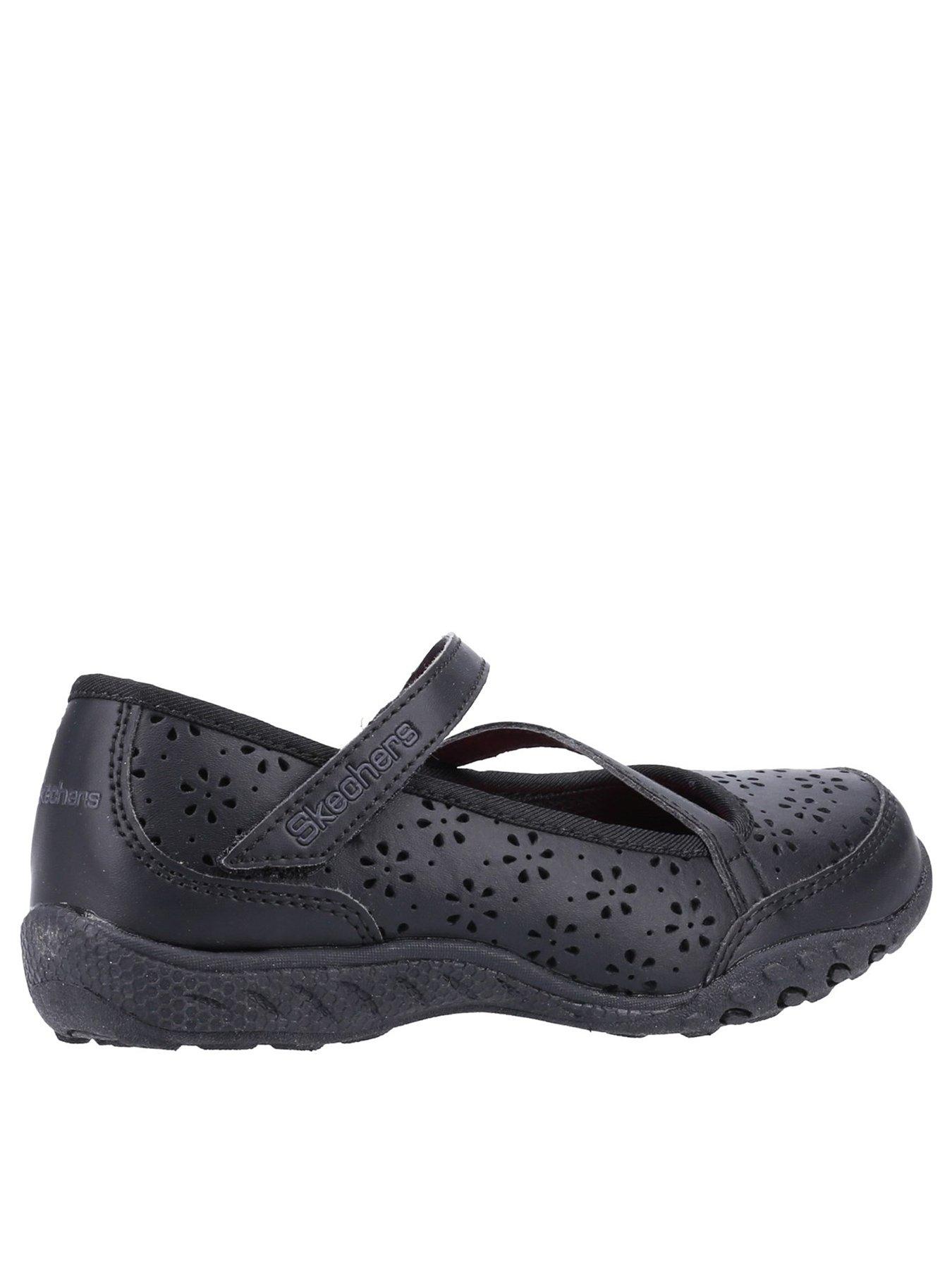 Skechers Girls Breathe Easy Playground Poppies School Shoe Very