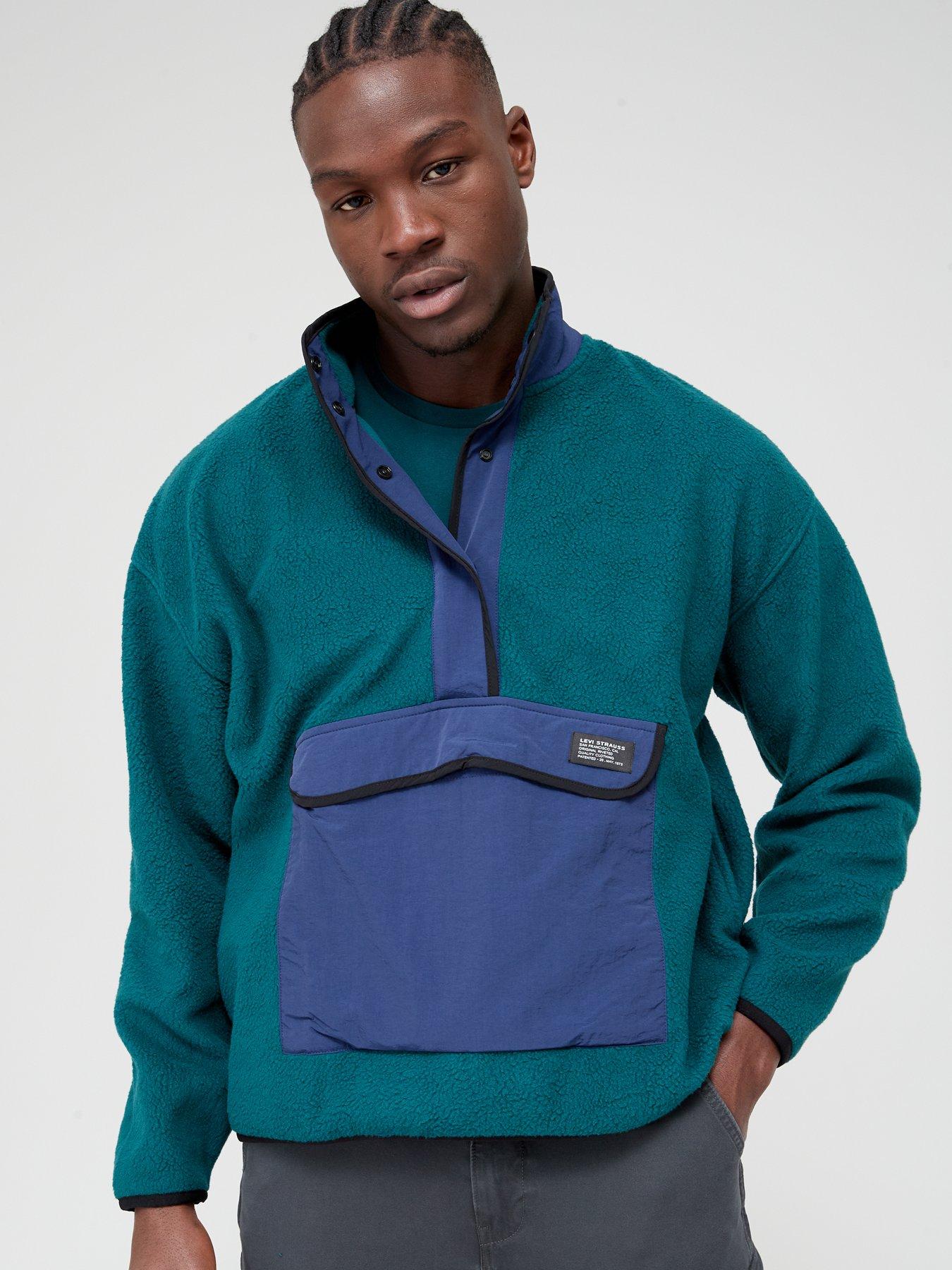 Levi's Quarter Sherpa Fleece Jacket - Dark Green 