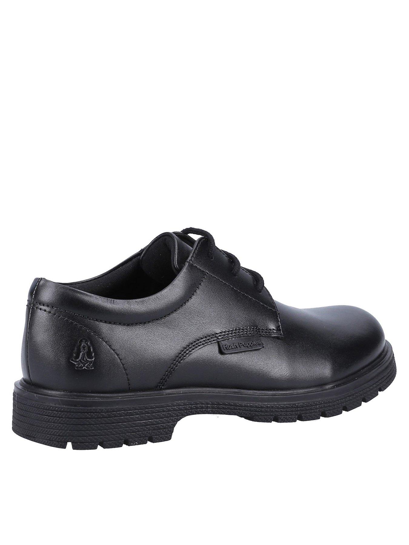 Hush puppies black sales school shoes