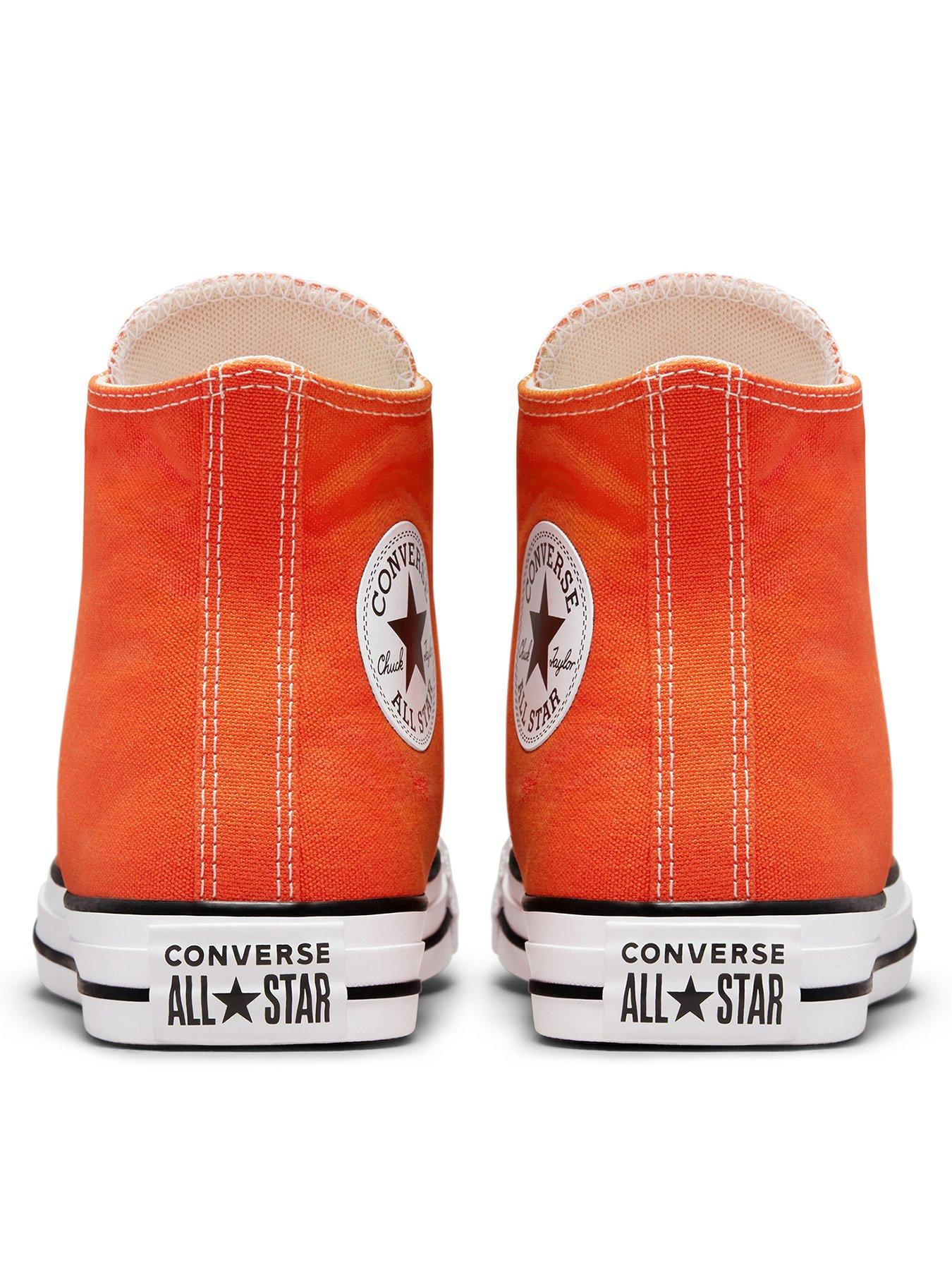 converse orange and white
